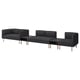 LILLEHEM 5-seat modular sofa with side table, Gunnared/dark grey wood