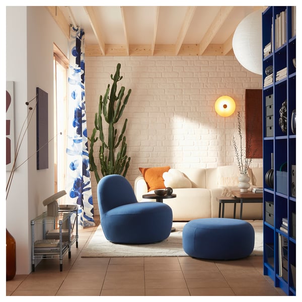 LILLESÄTER Pouffe, Gunnared dark blue