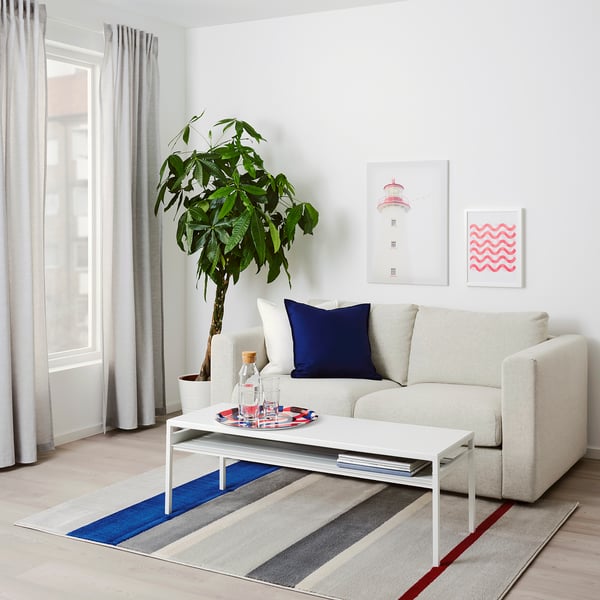 Lillevorde Rug Low Pile Grey Multicolour Ikea
