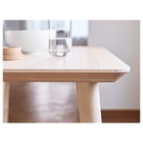 LISABO / ÄLVSTA Table and 6 chairs, ash veneer/rattan white, 200x78 cm