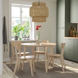 LISABO Table, ash veneer, 105 cm