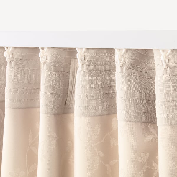 Lisabritt Curtains With Tie Backs 1 Pair Beige Ikea