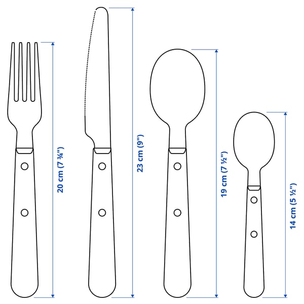 LIVNÄRA 24-piece cutlery set, black