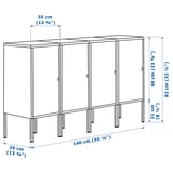 LIXHULT Storage combination, anthracite, 140x35x82 cm