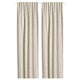 LÖNNSTÄVMAL Block-out curtains, 1 pair, beige/with heading tape, 145x300 cm