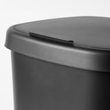 LÖVKVAST Bin with lid, black, 50 l