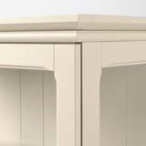 LOMMARP Cabinet with glass doors, light beige, 86x199 cm