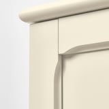 LOMMARP Cabinet with glass doors, light beige, 86x199 cm