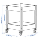 LOSHULT Trolley, pine, 38x38x49 cm