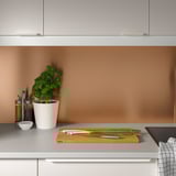 LYSEKIL Wall panel, double sided brushed copper effect/stainless steel, 119.6x55 cm