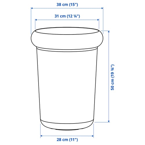 Illustration with measurements for the product: MÅBÄRSBUSKE.