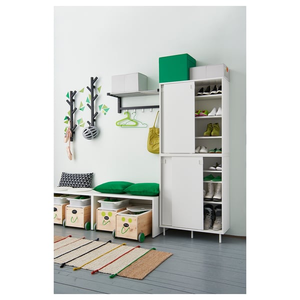 MACKAPÄR Shoe cabinet/storage, white, 80x35x102 cm