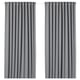 MAJGULL Block-out curtains, 1 pair, grey/with heading tape, 145x300 cm