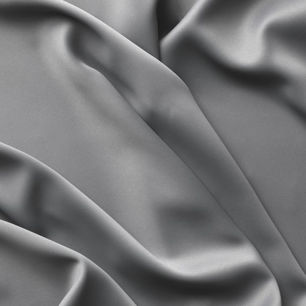 MAJGULL Block-out curtains, 1 pair, grey/with heading tape, 145x300 cm