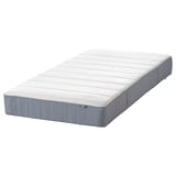 MALM Bed frame with mattress, grey stained/Vesteröy extra firm, 90x200 cm
