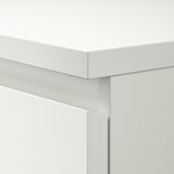MALM Chest of 6 drawers, white/mirror glass, 40x123 cm