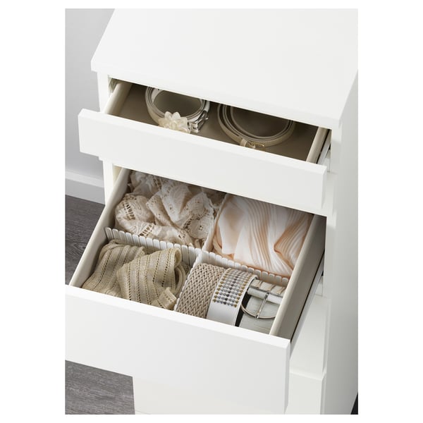 Malm Chest Of 6 Drawers White Mirror Glass Ikea