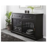 MALSJÖ Sideboard basic unit, black stained, 145x92 cm