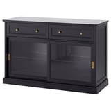 MALSJÖ Sideboard basic unit, black stained, 145x92 cm