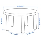 MAMMUT Children's table, in/outdoor/light blue, 85 cm