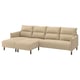 MANNARP 4-seat sofa with chaise longues, Saxemara grey-beige