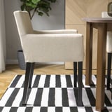 MÅRENÄS Chair with armrests, black/Gunnared beige