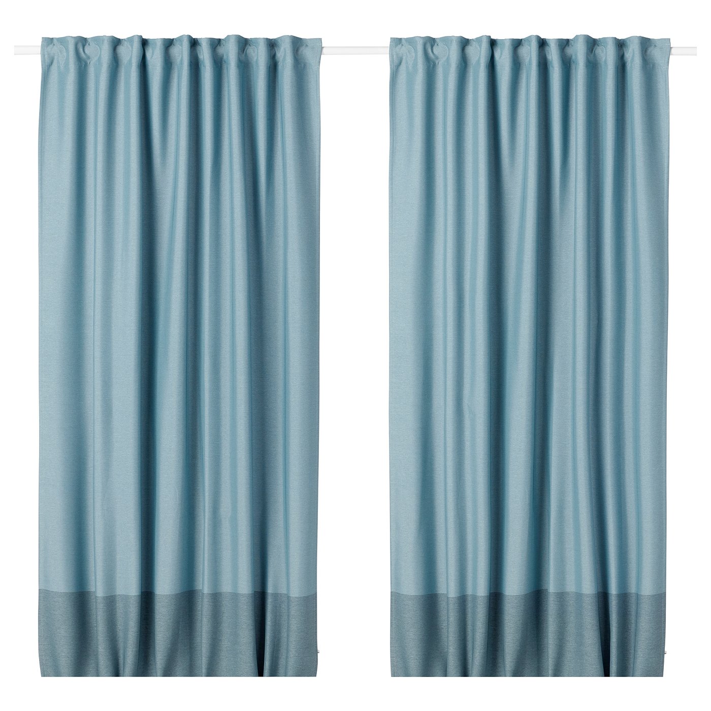 Marjun Room Darkening Curtains 1 Pair Blue Ikea