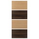 MEHAMN 4 panels for sliding door frame, dark brown oak effect/oak effect, 100x236 cm