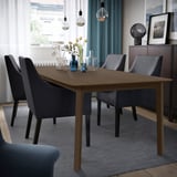 MELLANSEL Extendable table, brown, 220x95x75 cm