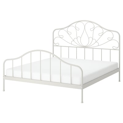 MELLGRUND Bed frame, off-white, 180x200 cm