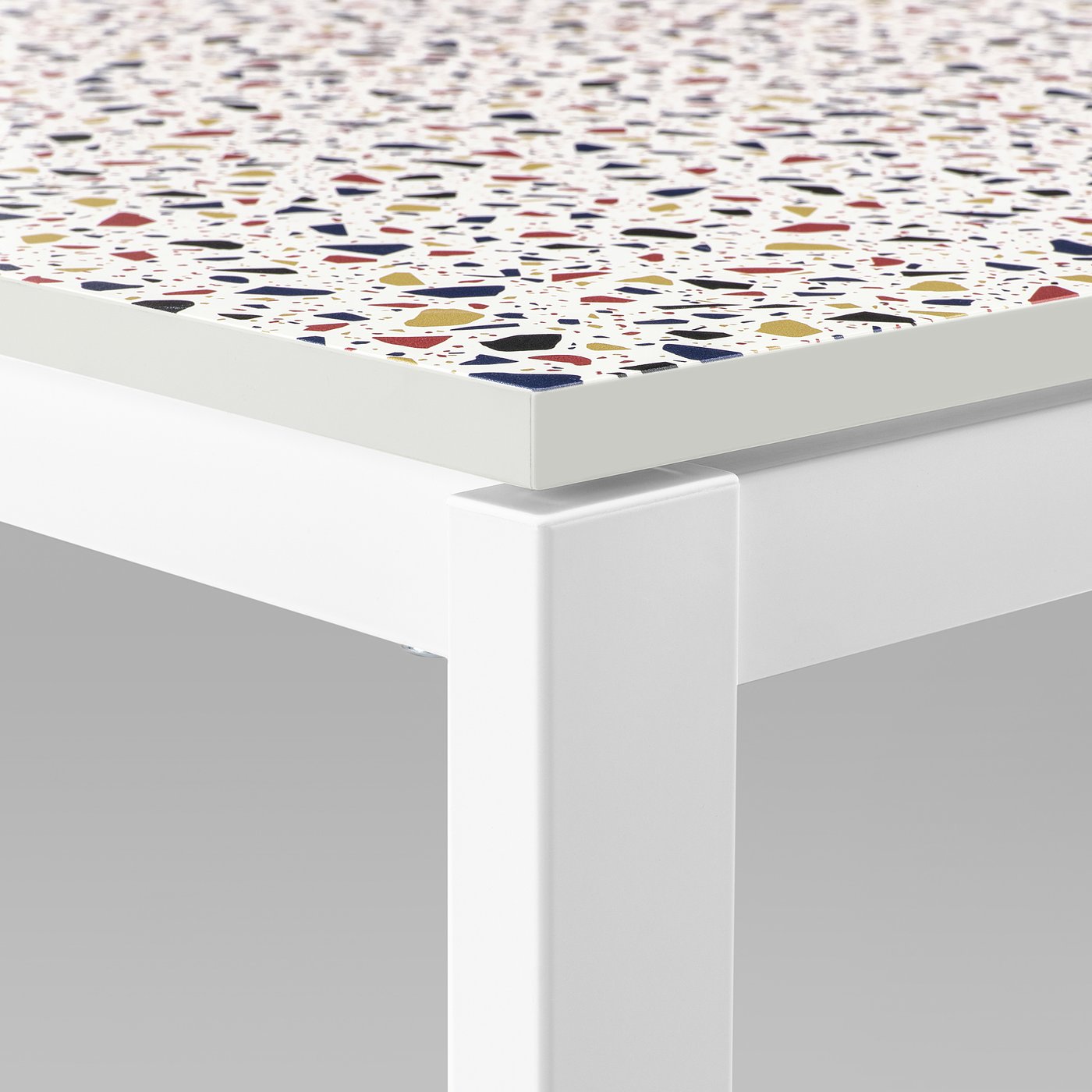 MELLTORP طاولة نقوش فسيفساء، أبيض ايكيا