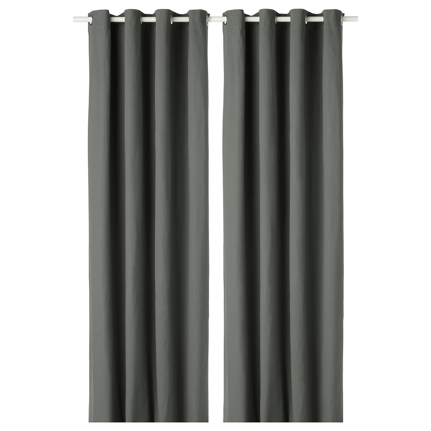 Merete Room Darkening Curtains 1 Pair Grey Ikea