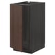 METOD Base cab f sink/waste sorting, black/Sinarp brown, 40x60 cm