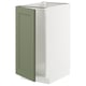 METOD Base cab f sink/waste sorting, white/Axstad grey-green, 40x60 cm