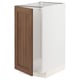 METOD Base cab f sink/waste sorting, white Enköping/brown walnut effect, 40x60 cm