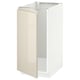 METOD Base cab f sink/waste sorting, white/Voxtorp high-gloss light beige, 40x60 cm