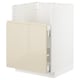 METOD Base cab f TALLSJÖN sink, white/Voxtorp high-gloss light beige, 60x60 cm