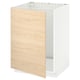 METOD Base cabinet for sink, white/Askersund light ash effect, 60x60 cm