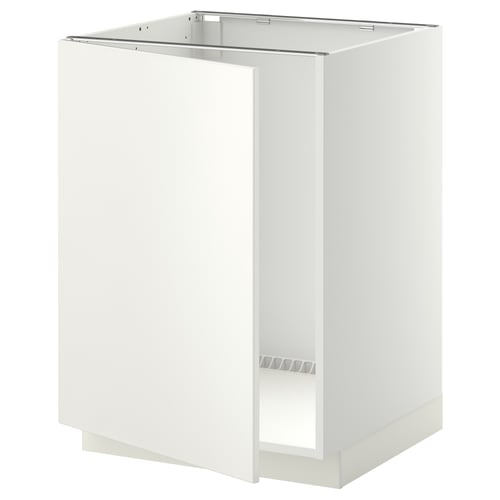 A white METOD kitchen cabinet with a modern design and clean lines.