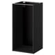 Option: METOD Base cabinet frame, wood effect black, 40x37x80 cm