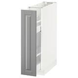 METOD Base cabinet/pull-out int fittings, white/Bodbyn grey, 20x60 cm