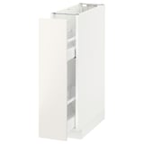 METOD Base cabinet/pull-out int fittings, white/Veddinge white, 20x60 cm