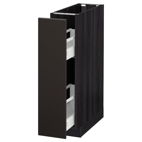 Metod Base Cabinet Pull Out Int Fittings Black Kungsbacka