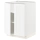 White METOD kitchen unit with adjustable shelves, classic design.