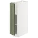 METOD Base cabinet with shelves, white/Axstad grey-green, 20x60 cm