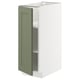 METOD Base cabinet with shelves, white/Axstad grey-green, 30x60 cm