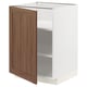 METOD Base cabinet with shelves, white Enköping/brown walnut effect, 60x60 cm