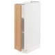 METOD Base cabinet with shelves, white/Vedhamn oak, 20x60 cm