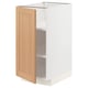 METOD Base cabinet with shelves, white/Vedhamn oak, 40x60 cm