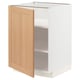 METOD Base cabinet with shelves, white/Vedhamn oak, 60x60 cm